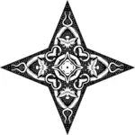Four-pointers decorative star