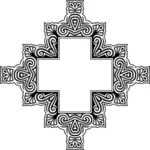 Alb-negru cruce podoabe