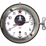 Soviet nuclear submarine clock vector image