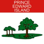 Image vectorielle de l'île‑du‑Prince‑Édouard symbole
