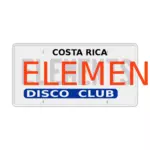 Disco club vector sign