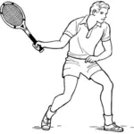 Tennis player clip art image