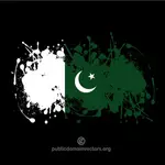 Respingos de tinta com bandeira do Paquistão
