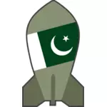 Vectorillustratie van hypothetische Pakistaanse atoombom