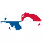 Карта Панамы с флагом