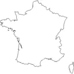 Franţa hartă vectorială ilustrare
