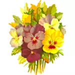 Image vectorielle de fleurs peintes