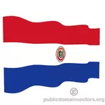 Ondulado bandeira do Paraguai