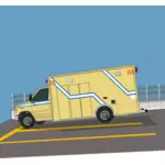 Quebec eyaleti ambulans araba yol vektör görüntü