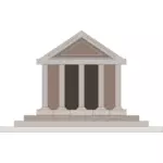 Illustration vectorielle de Parthénon grec modèle brun