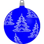 Blauwe decoratie van Kerstmis