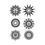 Patterned circles vector images