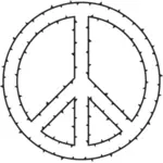 Peace-tecken med törnen