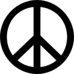 Vektor seni klip simbol perdamaian hitam