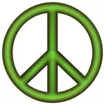 Vektoripiirros vihreästä 3D-rauhansymbolista