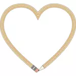 Pencil heart frame