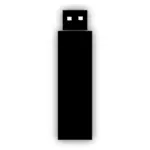 Alb-negru simplu USB unitate vectorul miniaturi