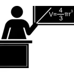 המורה מלמד מתמטיקה גרפיקה וקטורית