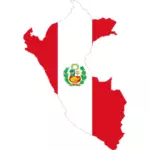 Peru flagga karta