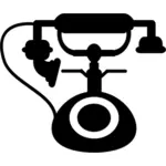 Schwarz Telefonsymbol