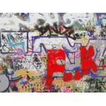 Mur de Berlin au dessin vectoriel de Mauerpark