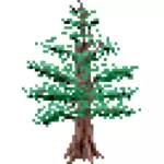 Imagem de árvore de pinho de pixel