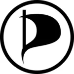 Vector de logotipo partidos pirata dibujo