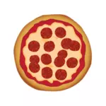 Pepperoni pizza vector illustrasjon