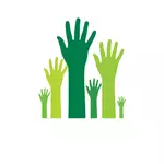 Zelená lidské ruce