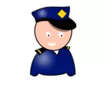 Icono de policía avatar vector