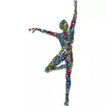 Prismatische tanzende Frau