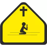 Prayer zone sign vector clip art