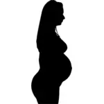 Pregnant Woman Profile Silhouette