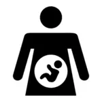 Ikona kobieta w ciąży