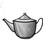 Imagine vectorială de aburire ceainic de metal