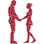 Couple made of circles
