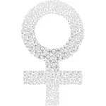 Prismatic vrouwelijke pictogram
