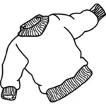 Vector tekening van dikke trui met elastische banden op mouwen