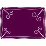 Vector drawing of purple voucher template