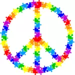 Puzzle-Stücke-Peace-Zeichen