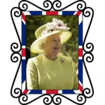 Kraliçe Elizabeth II haraç stand vektör görüntü