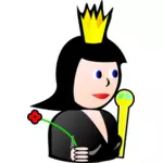 Queen of spades comic vector image