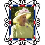 Imagem de cor rainha britânica foto em quadro de standalone