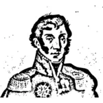 General Jean Maximilien Lamarque profil illustrasjon