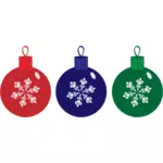 Trei ornamente de Crăciun