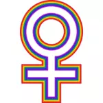 Weibliche Symbol Regenbogen