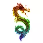Rainbow dragon vector image