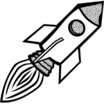 Image de vecteur ligne art de fusée spatiale