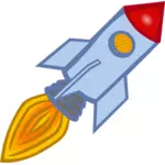 Vector images clipart de fusée bleu dessin animé
