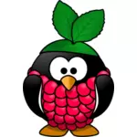 Raspberry pinguïn vectorillustratie